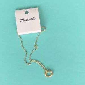 Madewell Organic Open Circle Vintage Gold Necklace NWT